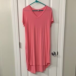 Acting Pro Pink V-Neck Dress